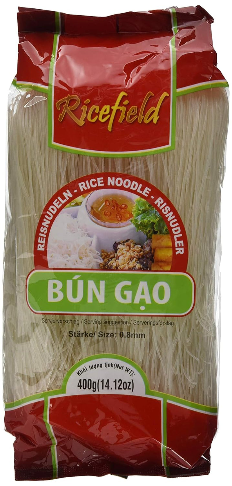 Ricefield Vermicelli 0.8mm Bun Gao 6 Pack (6 x 400g)