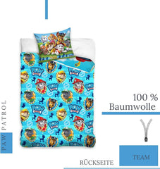 Bettbezug 100X135 40X60 Baumwolle · Compatible With Paw Patrol Baby Kinderbettwäsche Für Mädchen Und Jungen · 2 Teilig · 1 Kissenbezug 40X60 + 1 Bettbezug 100X135 Cm Naty Shop