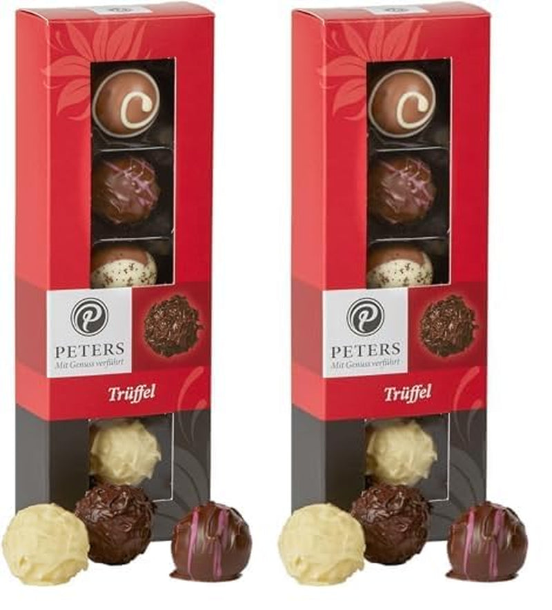 Peters, Praline de înaltă calitate cu alcool, 62 grame Bomboane de Ciocolata Naty Shop Set 2 x 62 grame Amestec de trufe