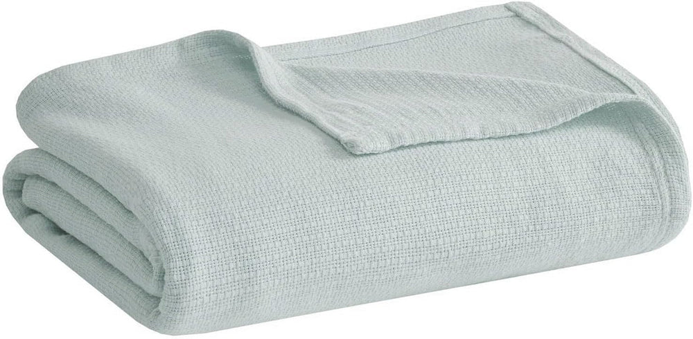 Madison Park Freshspun Wicker Twin Gray Cotton Blanket Beds and Duvets Madison Park King Blue