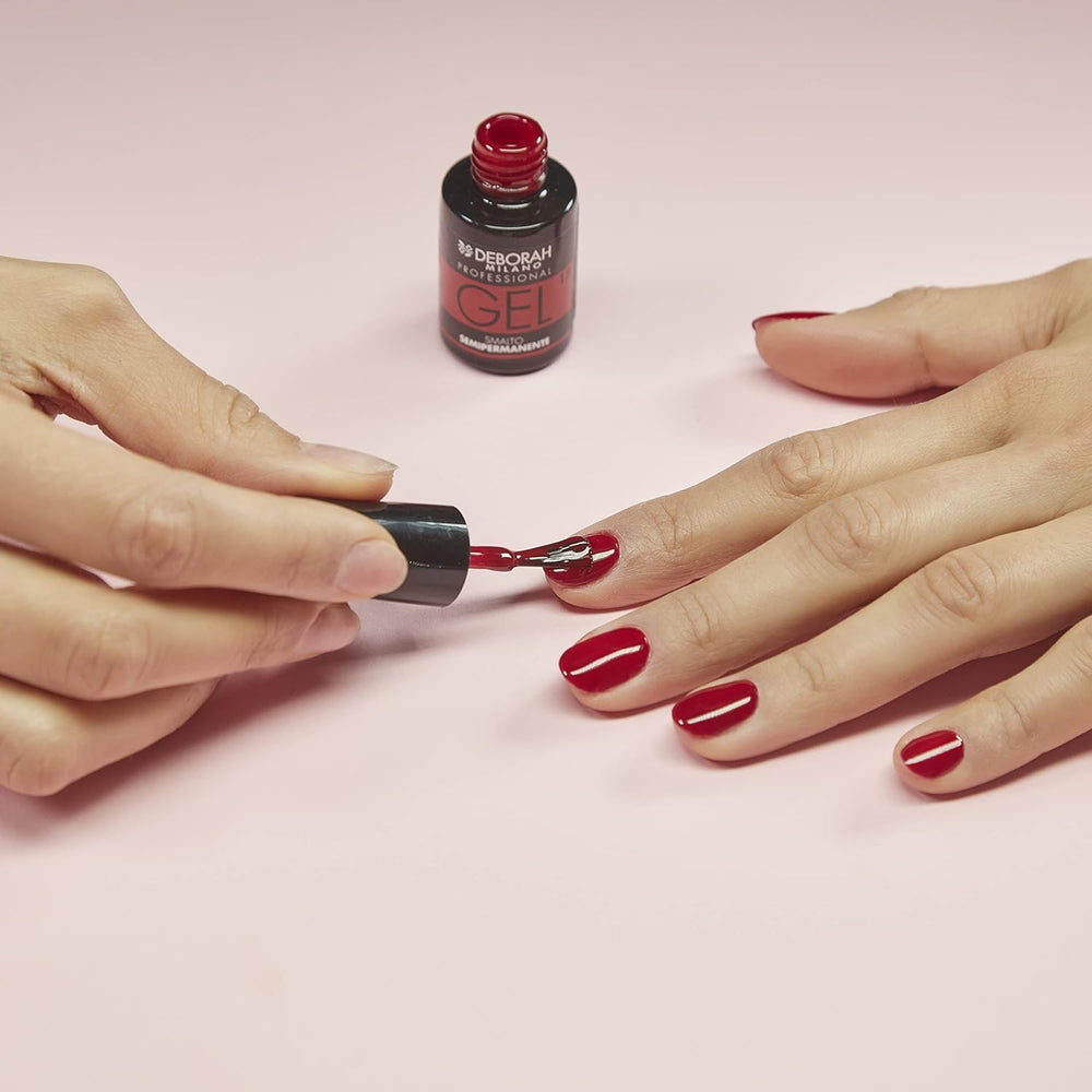 Milano Professional Nail Lacquer, halbpermanent, Nr. 32 Rose Crepe, Plumping-Effekt, langanhaltend, verleiht intensive und glänzene Nägel, 4.5 ml