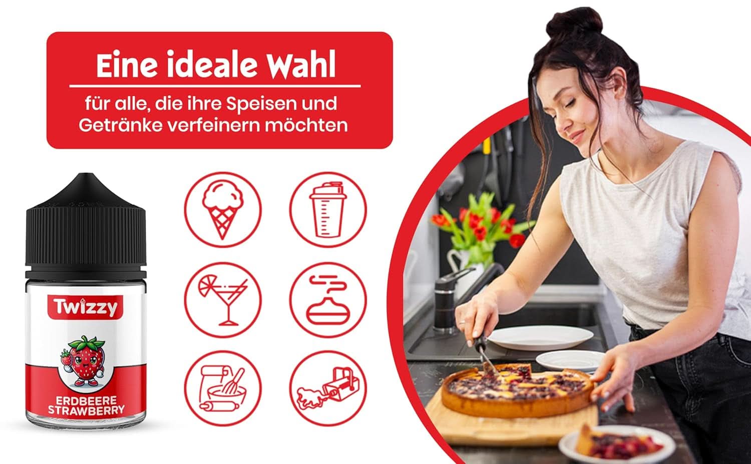 Twizzy Concentrated Strawberry Flavor, 60 ml Aromas Naty Shop