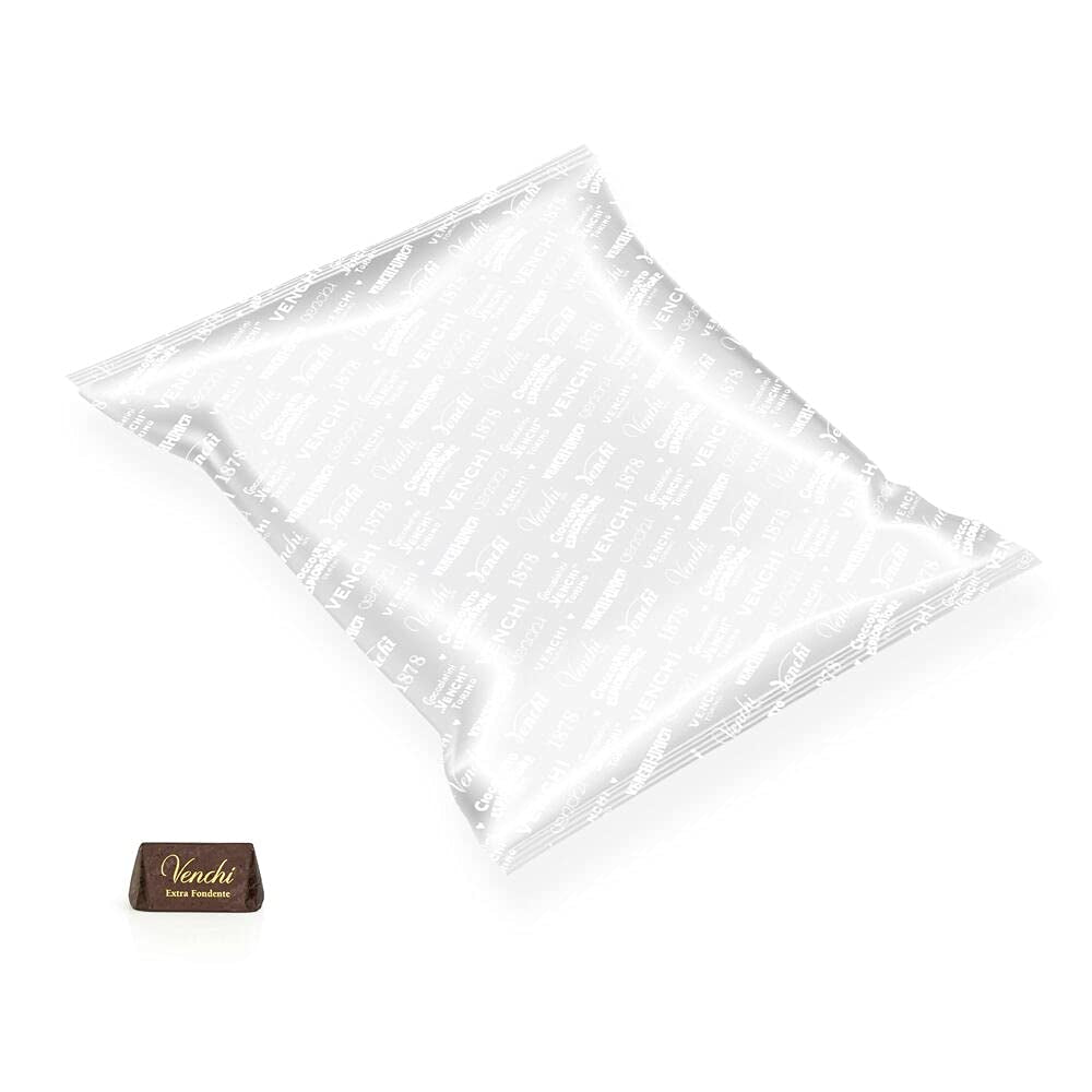 Dark chocolate pralines, gluten-free, Extra Venchi Gianduiotti in bulk package 1 Kg Chocolate candies Naty Shop