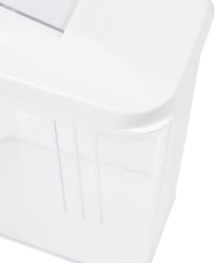 cutie de turnare keeeper pentru provizii uscate, capac de dozare reglabil continuu, plastic, 500 ml, 8 x 4,5 x 15 cm, Paola, alb Cutii depozitare alimente Naty Shop