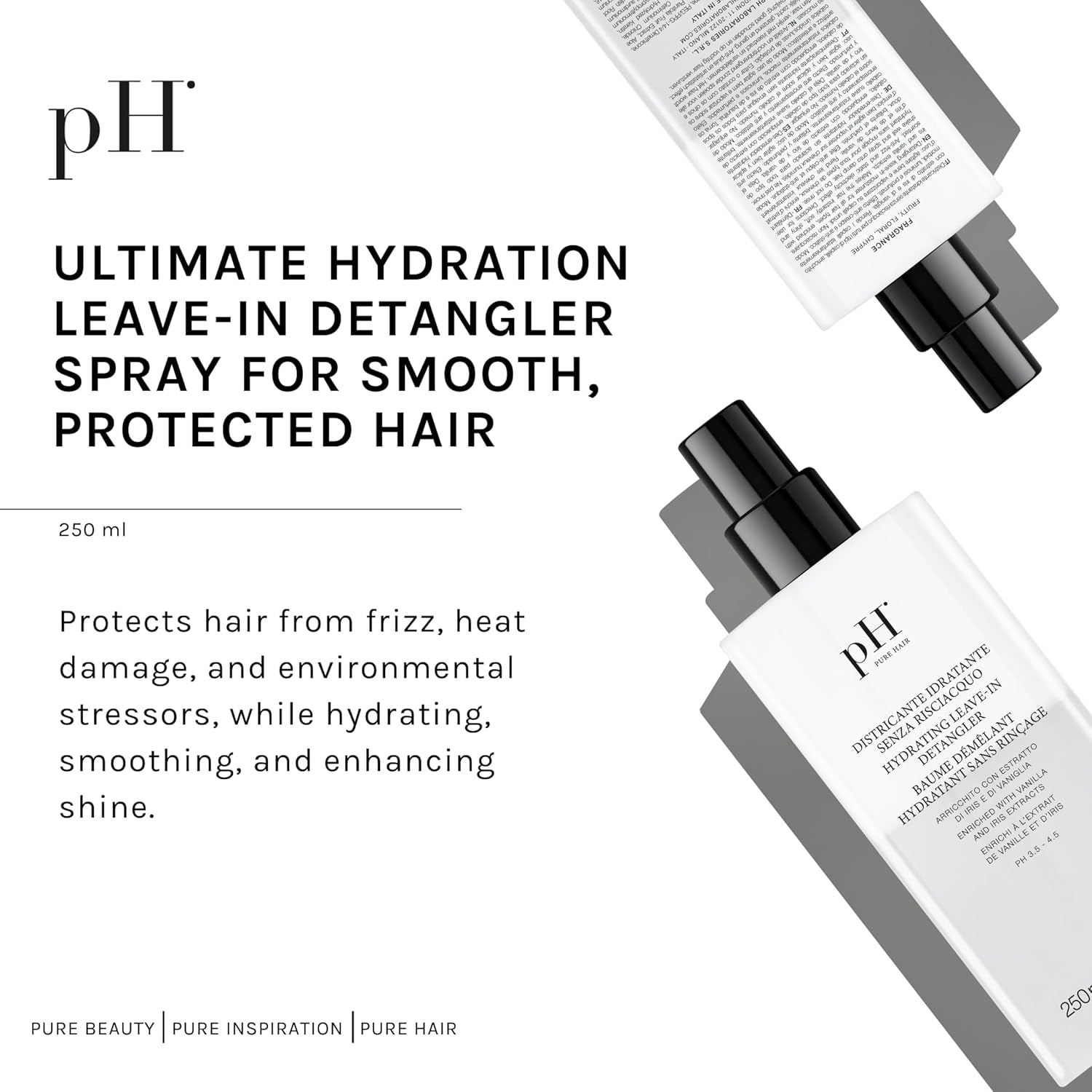 Produse pentru descurcarea parului fără clătire cu pH hidratant 250 ml Produse pentru descurcarea părului Naty Shop