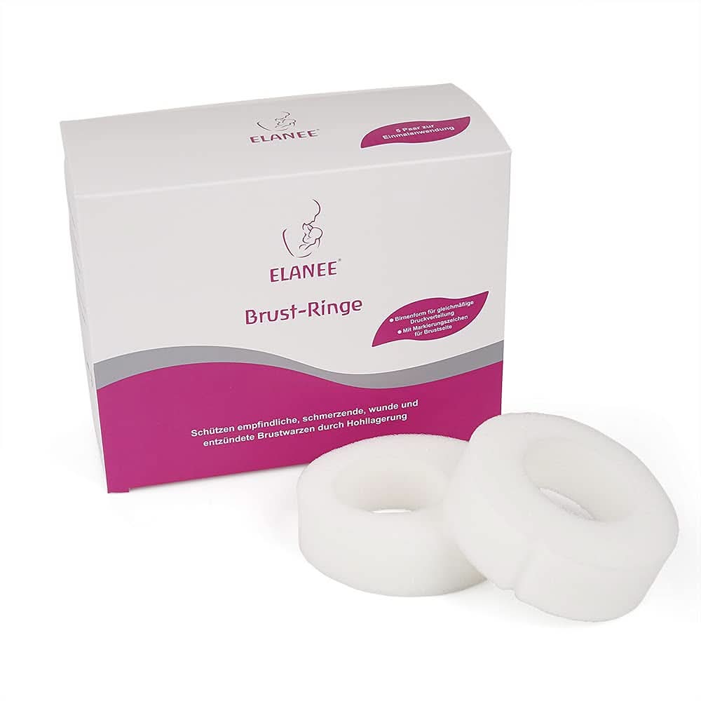 ELANEE Brust-Ringe, Schutz Der Brustwarze Bh-Kontakt Durch Hohllagerung, Ideal Bei Wunden, Entzündeten Brustwarzen Durch Stillen, 10 Stück (222-00) Accessories Food and Breastfeeding Bebe Naty Shop 10 Stück (1Er Pack)