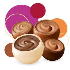 merci lovelies Creamy – 1 x 185g – Box of pralines with 4 filled chocolate specialties – Chocolate balls to share and give as gifts