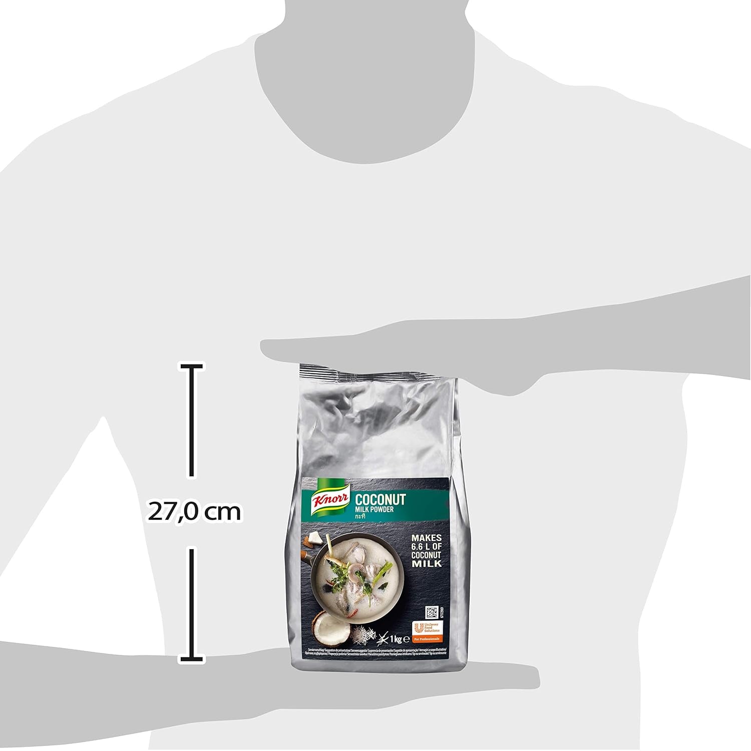 Knorr Kokosmilch Pulver (Milk Powder aus 20 frischen Kokosnüssen, ergibt 6.6 Liter Kokosmilch) 1er Pack (1 x 1 kg)