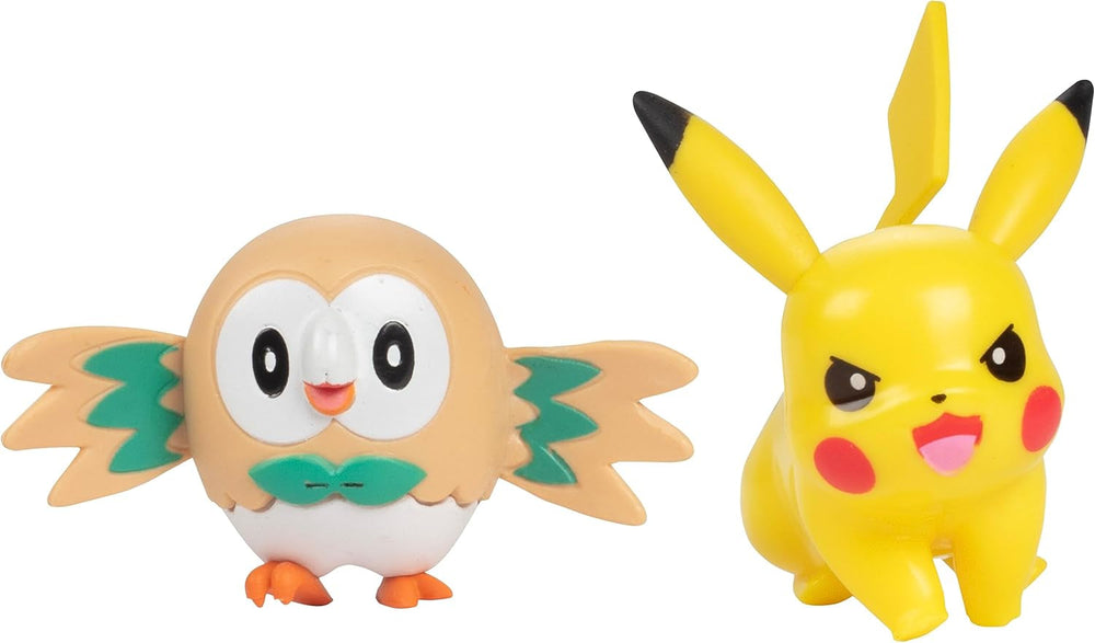 Pokémon Battle Ready! 6 Piece Figure Set - 11.4 Cm Ash & Launching Pikachu, 5.1 Cm Charmander, Rowlet, Piplup, Zorua - Officially Licensed - Easter Gift for Kids, Boys, Girls Action Figures Naty Shop