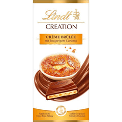 Bar Crème Brûlée Lindt Chocolate Creation | Crème Brûlée filling with crunchy caramel, topped with the finest milk chocolate | Chocolate bar | Chocolate gift, 150g