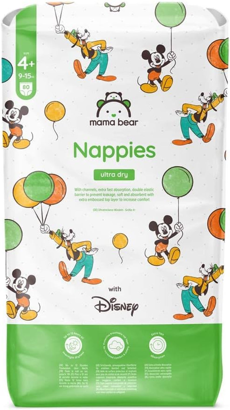 Marcă Amazon: Scutece Mama Bear Disney Ultra Dry, mărimea 3 (4-9 kg) - Cutie lunară, alb, 172 bucăți (2 pachete a câte 86)
