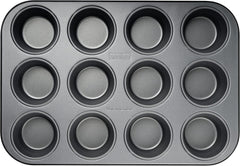 Zenker 12Er Muffinform Energy, Premium-Backform, Für Köstliche Kuchen, Verkürzt Die Backzeit Um Bis Zu 20% (Farbe: Silber/Anthrazit), Menge: 1 Stück, Hellgrau Und Dunkelgrau Molds and trays for baking Naty Shop