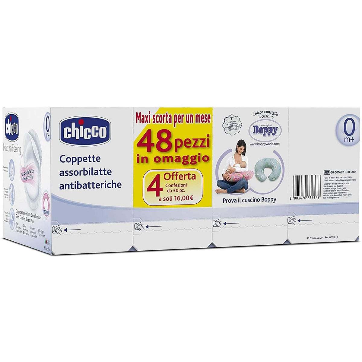 Chicco protective pads for nipples, antibacterial, 4 weeks, 120 pieces Accessories Food and Breastfeeding Bebe Naty Shop