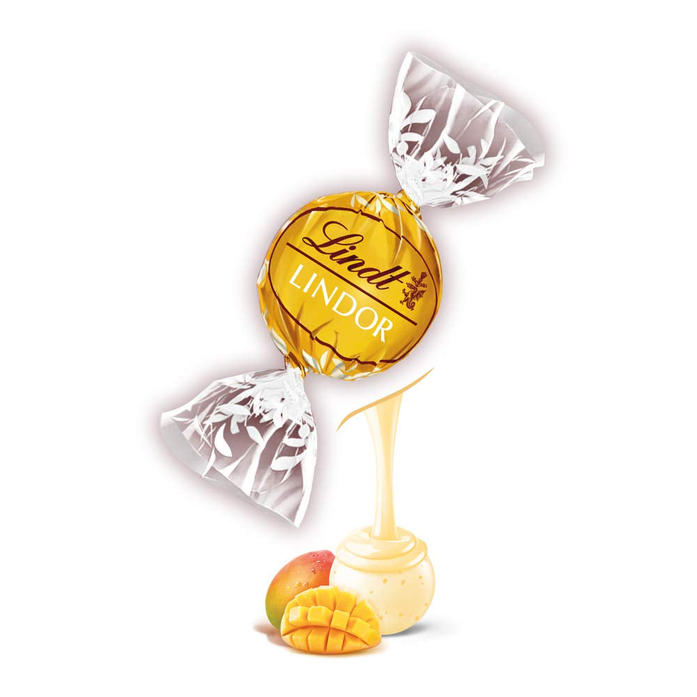Lindt Lindor, sfere de ciocolata cu diverse umpluturi, colet 3 Kg, aproximativ 240 bucati Bomboane de Ciocolata Naty Shop Mango