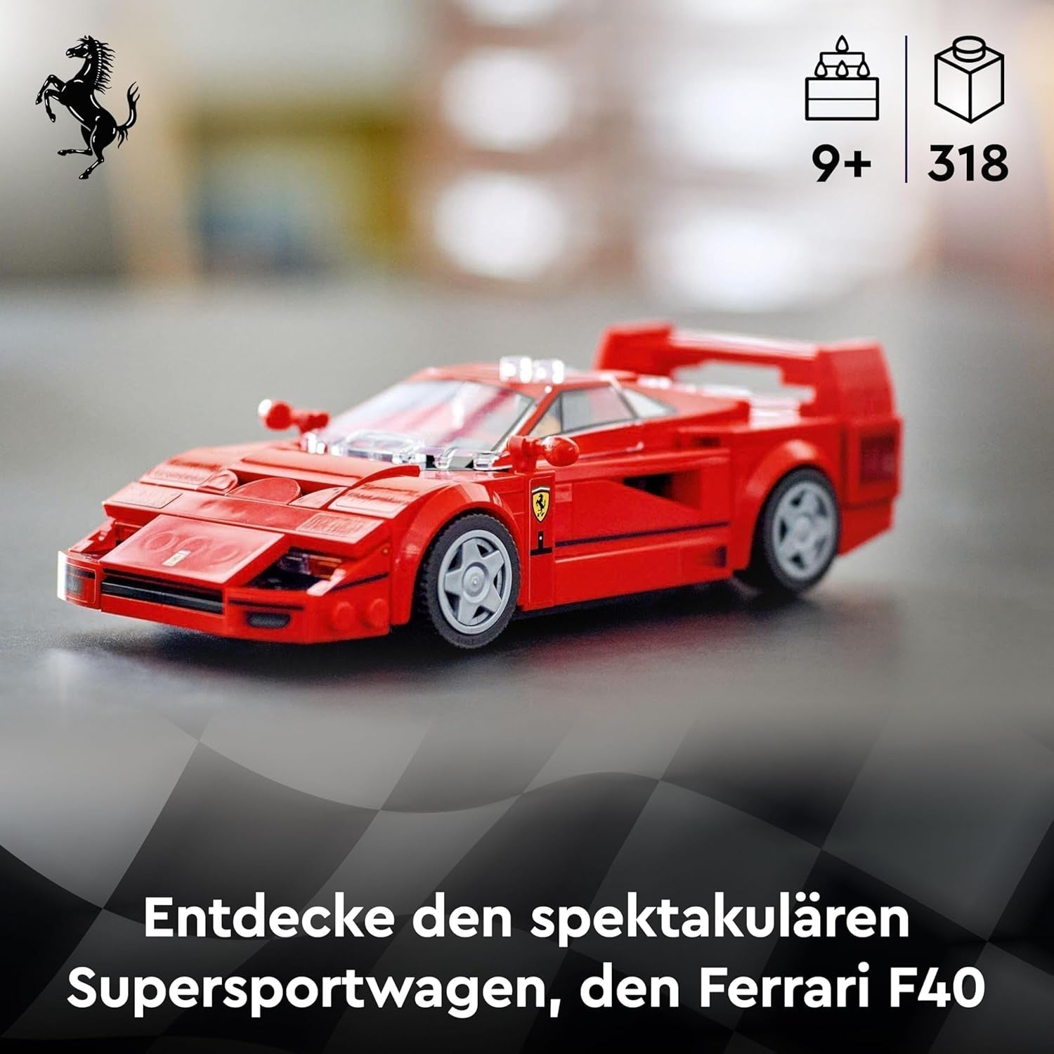 LEGO Speed Champions Ferrari F40 Super Sports Car, Playset with Buildable Toy Car and Minifigure Driver, Collection Building Set for Kids, Gift for Boys and Girls 76934 Building Sets Besuche den LEGO-Store