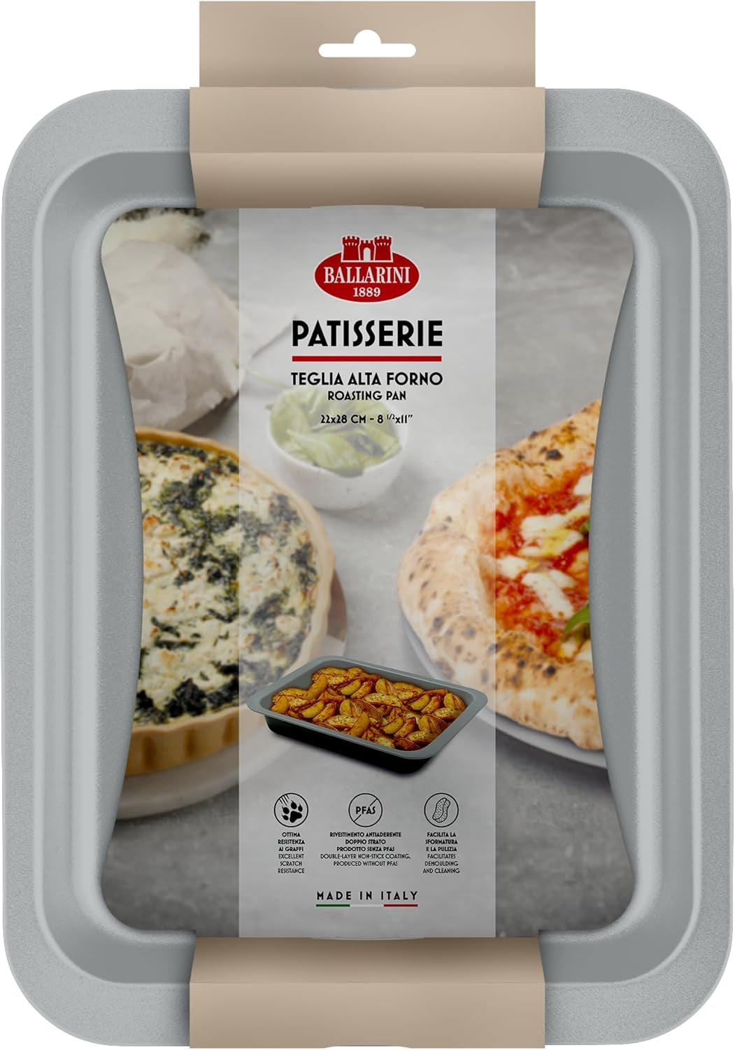 Ballarini, Baking pan, various models Molds and baking trays Naty Shop Gray High oven tray 22 x 28 cm