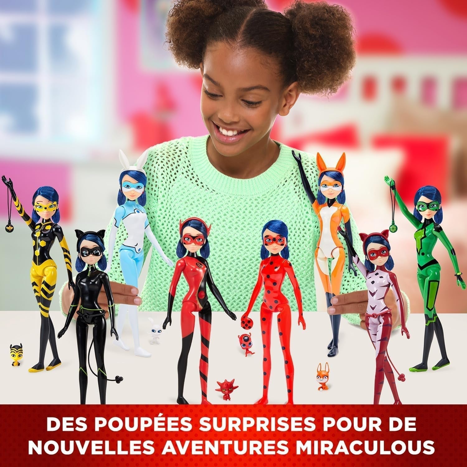 Bandai - Miraculous Ladybug - Doll Marinette Color Change Surprise - Miraculous Jointed Doll, 26 Cm + 3 Surprises - Random Model - P50390 Dolls Naty Shop