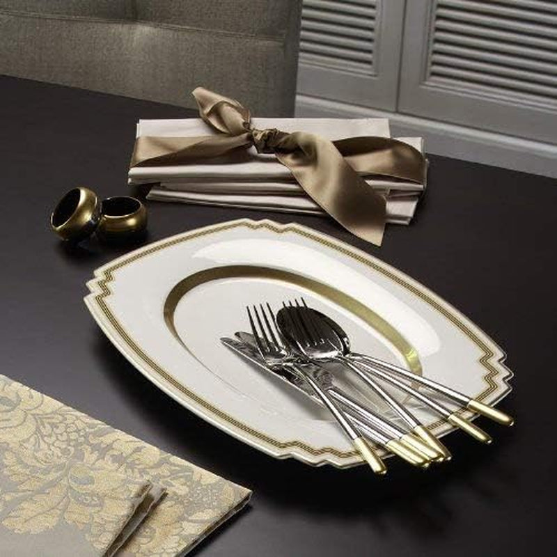 Villeroy & Boch - Ella Cutlery partially gold-plated gold, 30 pieces, 6 people, dishwasher safe, stainless steel Kitchen Naty Shop