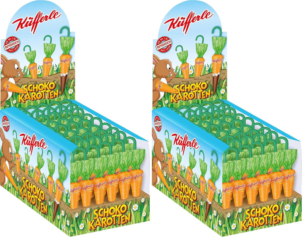 Küfferle, Carrots with original chocolate 810 g 60 pcs., Milk chocolate, 1 piece