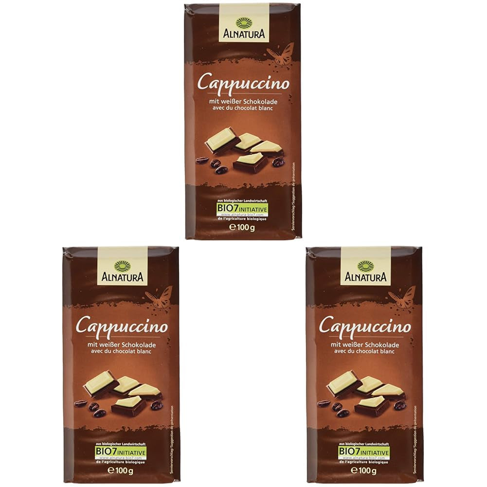 Organic chocolate filled with cappuccino, 100g