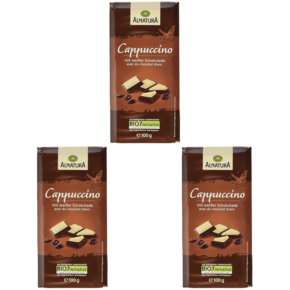 Organic chocolate filled with cappuccino, 100g