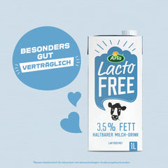 Arla LactoFREE Laktosefreie Haltbare Milch 3.5% Fett | 10 x 1L | echter Milchgeschmack, weniger süß | rich in Calcium and Vitamin B12