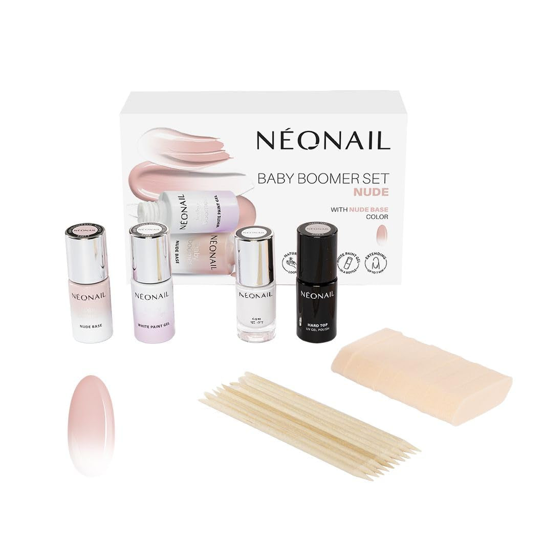 NEONAIL BABY BOOMER NUDE Set - UV Nail Polish - Sets - Nail Set - Colors - Base - Nail Set - Nails - Set - UV Nail Polish - Baby Boomer - Manicure - Nude - Hard Nail Polish - UV LED