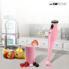 Clatronic Stabmixer/Pürierstab/Blender/Stab-Mixer/Stick/Mixstab SM 3577; Edelstahl-Schlagmesser; Für Smoothie, Kürbispüree, Babybrei, Milchshake; Mit Mixbehälter (500 Ml); 180 Watts; Pink Kitchen Naty Shop