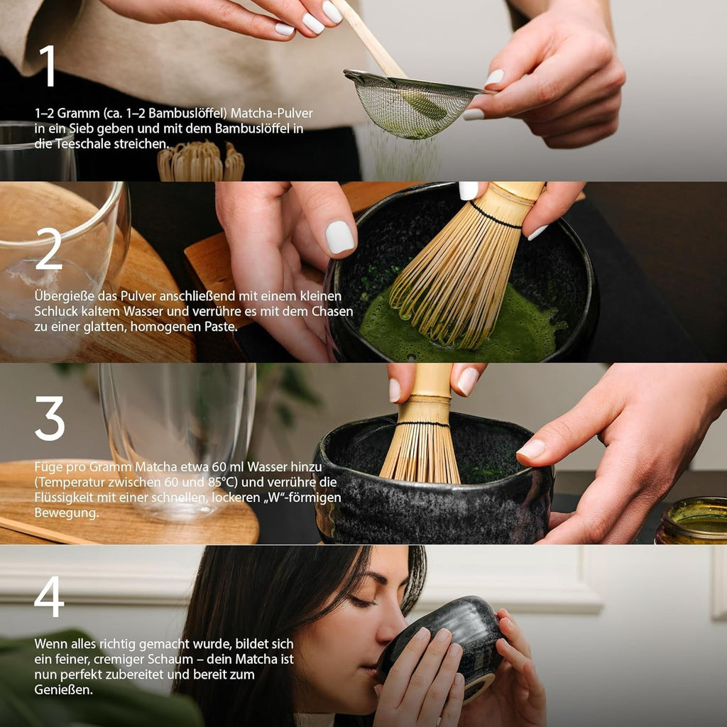 Shinto - Ceai Matcha organic „Gold” - Pulbere de ceai verde de calitate ceremonială - Certificat JAS &amp; EU BIO - Umbrit &amp; Cules manual - Import direct din Uji, Japonia - 30 g