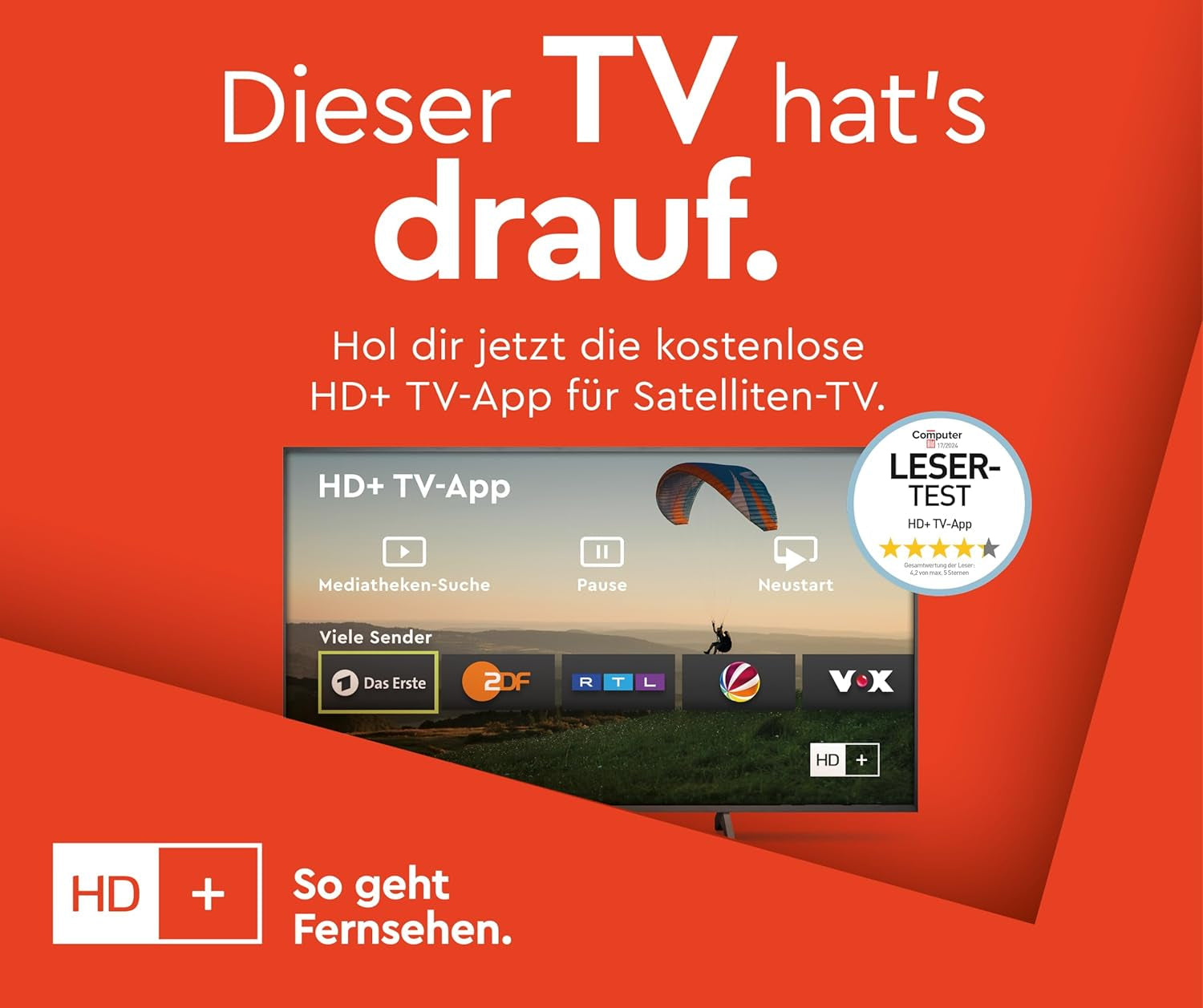 Televizor inteligent JVC de 32 de inci, cu tehnologie TiVo (Full HD, HDR, tuner triplu, 6 luni HD+ inclus) LT-32VF5355W