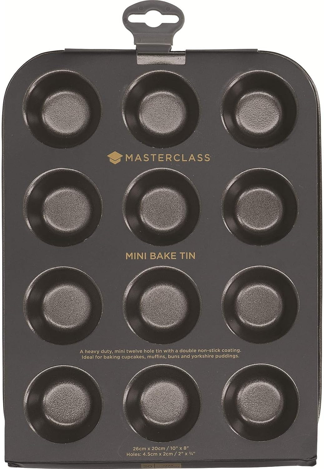 Masterclass Törtchenform Master Class Für 12 Stück 25X20Cm, Karbonstahl, Grau, 28 X 18 X 18 Cm Molds and trays for baking Naty Shop