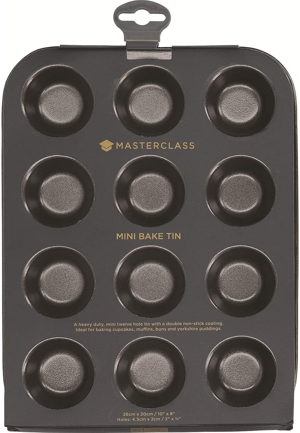 Masterclass Törtchenform Master Class Für 12 Stück 25X20Cm, Karbonstahl, Grau, 28 X 18 X 18 Cm Molds and trays for baking Naty Shop