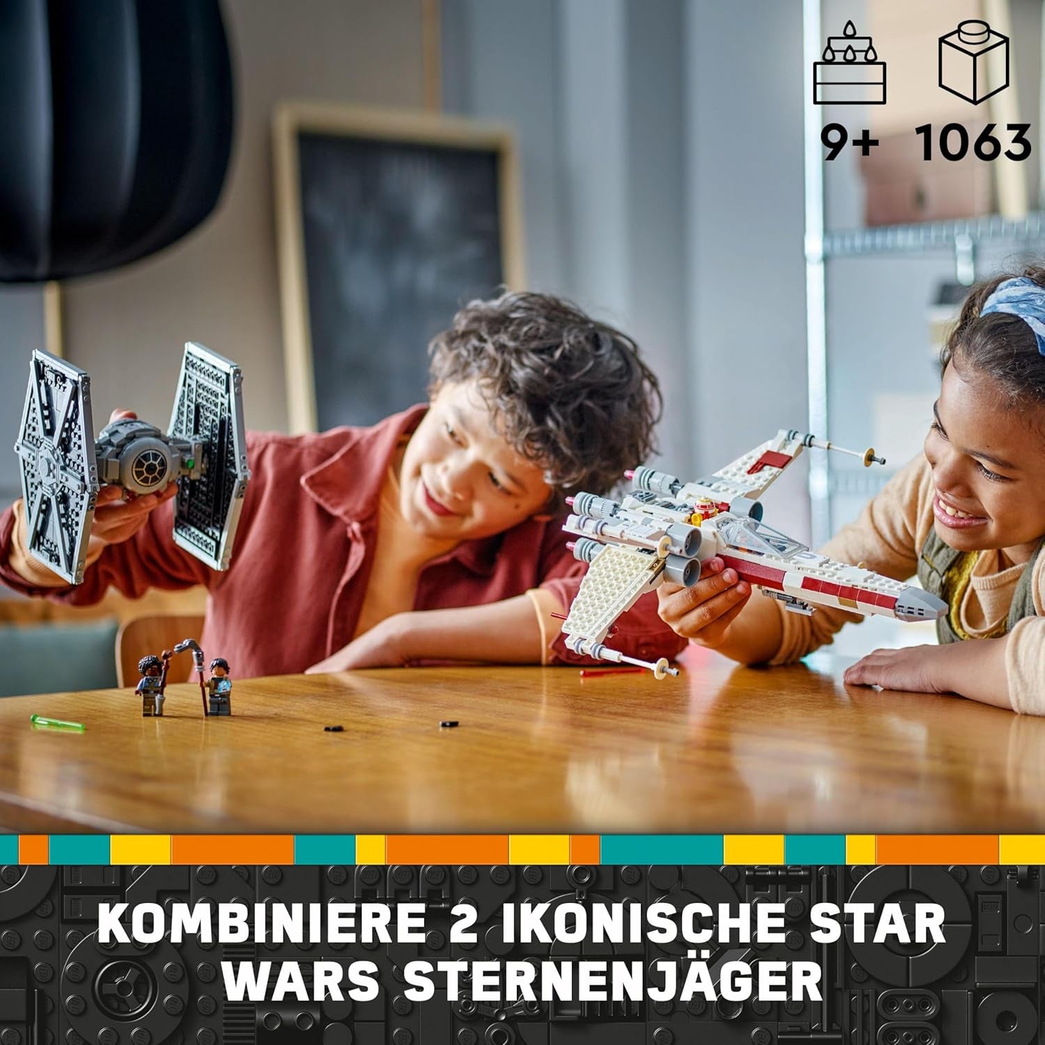 LEGO Star Wars TIE Fighter & X-Wing Mashup, Starfighter Buildable Toy, Gift Idea for Kids, Customizable Starships, Gift for Boys, Girls and All Fans 75393 Building Sets Beuche den LEGO-Store