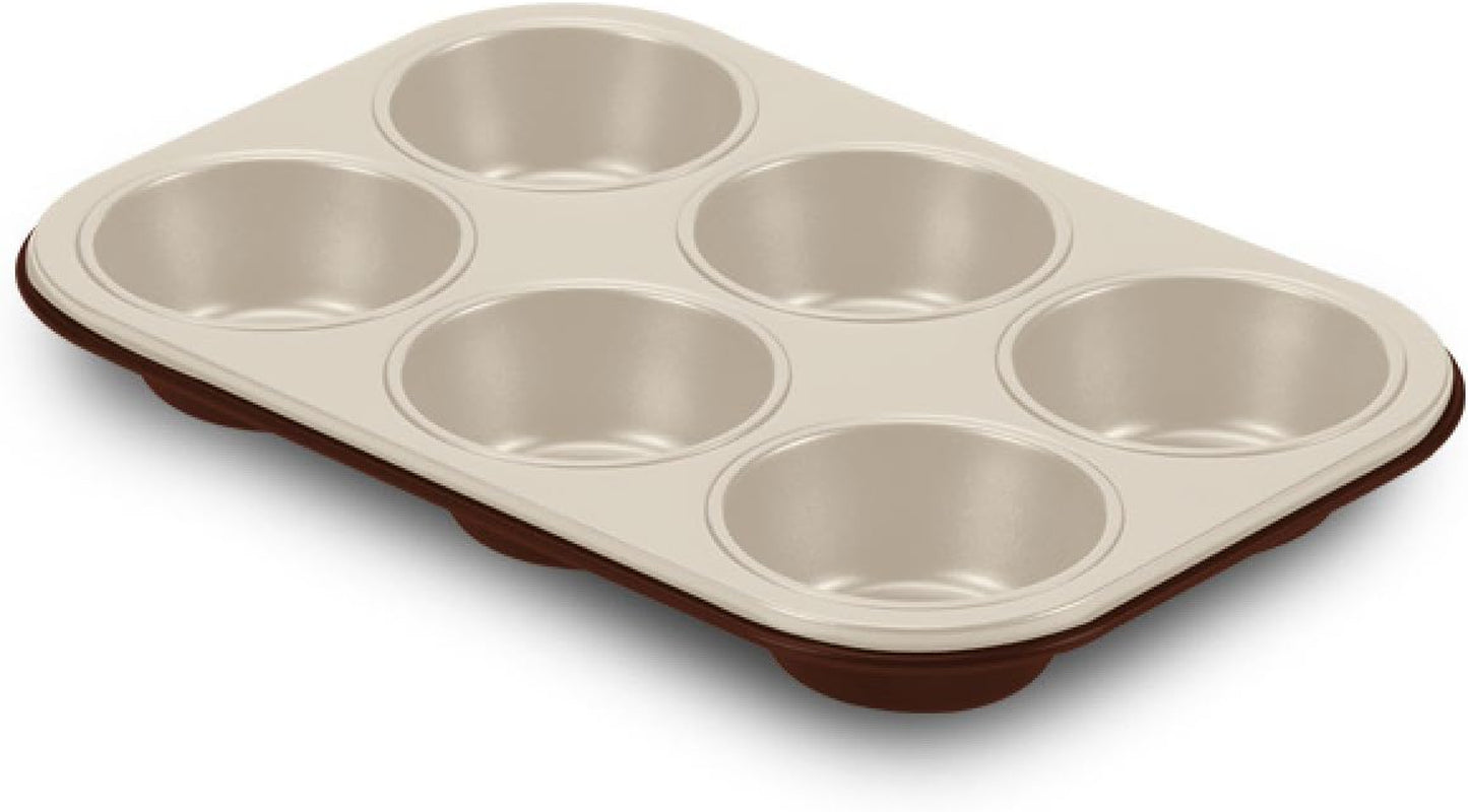 Blackstone Kuchenform 12 Muffins, Stahl, Schwarz/Grau Stein, 6 Einheiten Molds and baking trays Naty Shop 6 Muffins Line Chocoforme