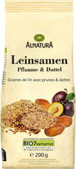 Organic plums and dates with flax seeds, 200 g