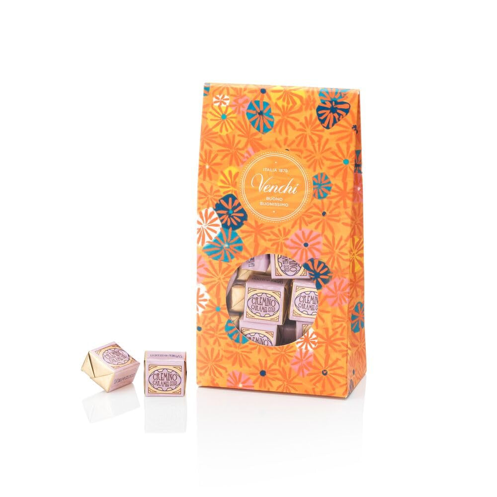 Venchi – Murrine Collection – Gift box with assorted candies Cremino Caramel Gold, 300g – Gift idea – Gluten free