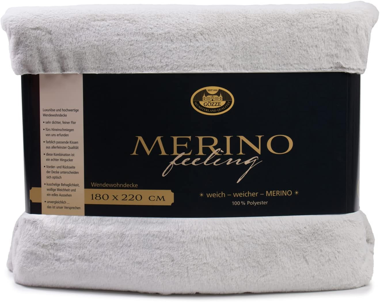 Gözze - Comfortable Blanket, Reversible, High Density 600 G/M², 150 X 200 Cm - Dark Green Beds and Blankets Besuche den GÃ¶zze-Store Silver 180 X 220 Cm