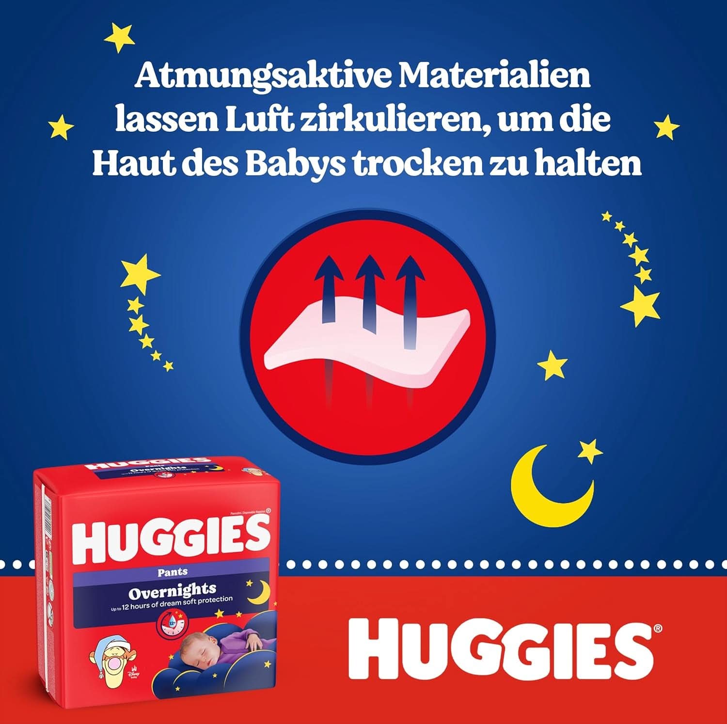Pantaloni de noapte Huggies Mărimea 4 (9-14 kg), Cutie lunară pentru scutece, 104 bucăți Mama si Copilul Naty Shop