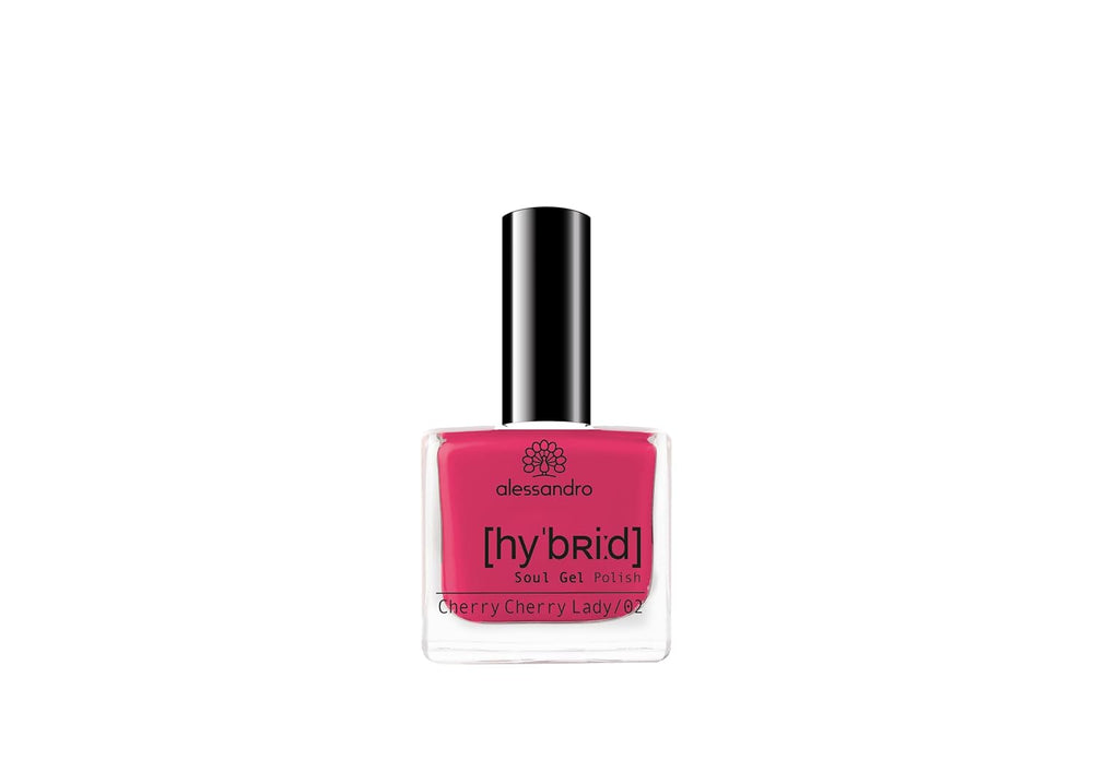 HYBRID nail polish alessandro Pink Melon - vibrant shade of pink with fine glitter particles - Perfect nails in just 3 steps, without LED - lasts up to 10 days! 8 ml