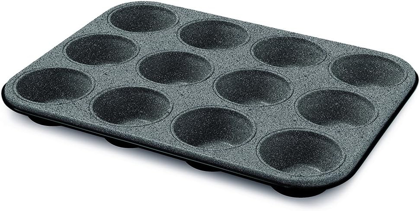 Blackstone Kuchenform 12 Muffins, Stahl, Schwarz/Grau Stein, 6 Einheiten Molds and baking trays Naty Shop 12 Muffins Line Blackstone
