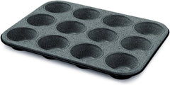 Blackstone Kuchenform 12 Muffins, Stahl, Schwarz/Grau Stein, 6 Einheiten Molds and baking trays Naty Shop 12 Muffins Line Blackstone