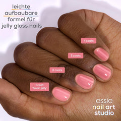 Essie nail polish – No. 60 blush jelly, pink nail polish color, Essie Jelly Gloss collection, 13.5 ml