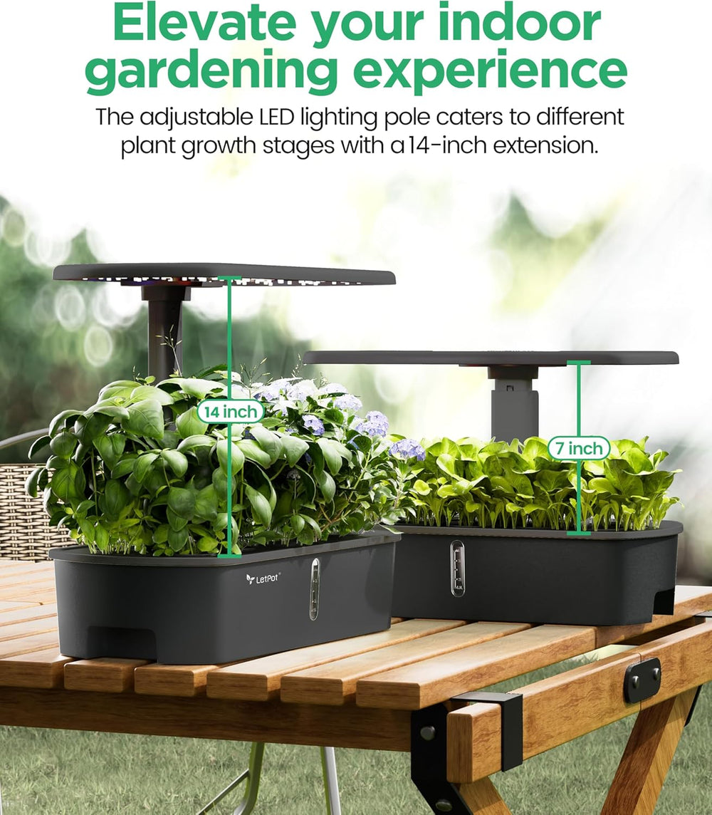 LPH-Air Hydroponic Grow Systems Kits WiFi Controlled by App 24W Smart Indoor Garden Grow Light Full Spectrum 10 Capsules Planter Indoor Gardening Gift Kit