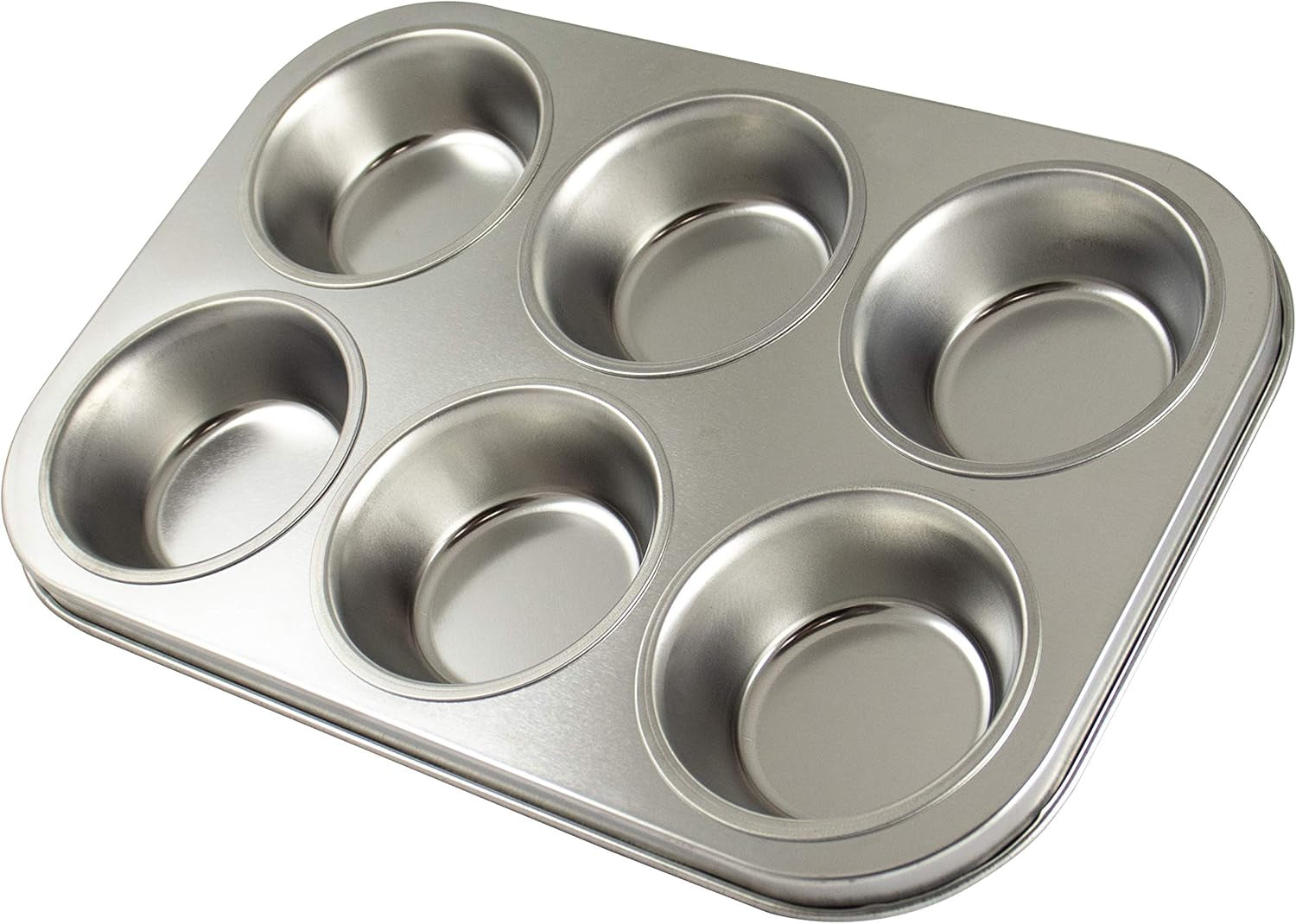 Zenker 62230 Baking tray Cupcake/Muffin 6 pcs, Band 29 X 19.5 X 3Cm, Silver Line Molds and baking trays Naty Shop