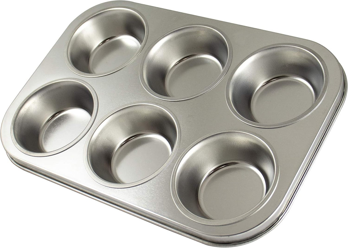 Zenker 62230 Baking tray Cupcake/Muffin 6 pcs, Band 29 X 19.5 X 3Cm, Silver Line Molds and baking trays Naty Shop