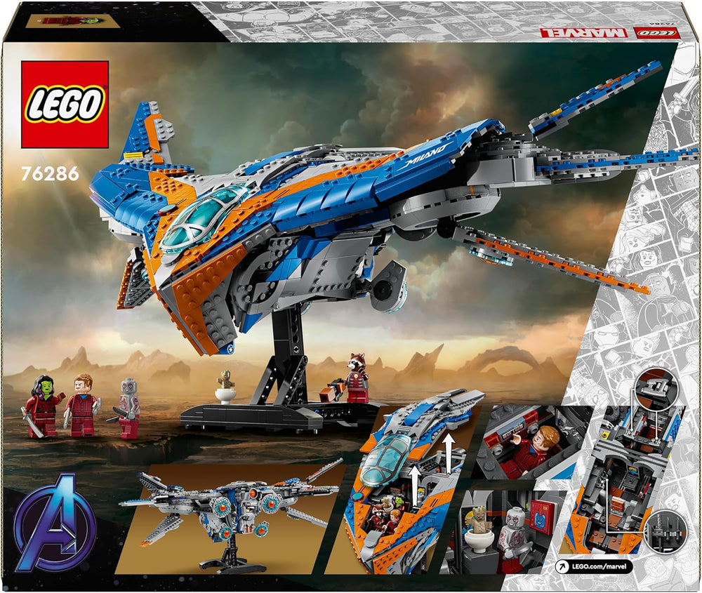 LEGO Marvel Guardians of the Galaxy: The Milano Building Spaceship Model with 4 Superhero Minifigures Avengers Flyer for Space Adventures Gift for Boys and Girls 76286 Building Sets Beuche den LEGO-Store