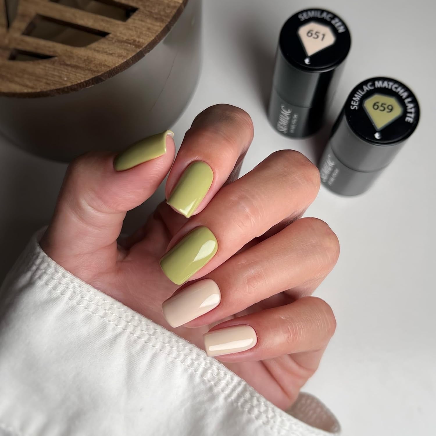 Nail polish Semilac UV 659 Matcha Latte 7 ml