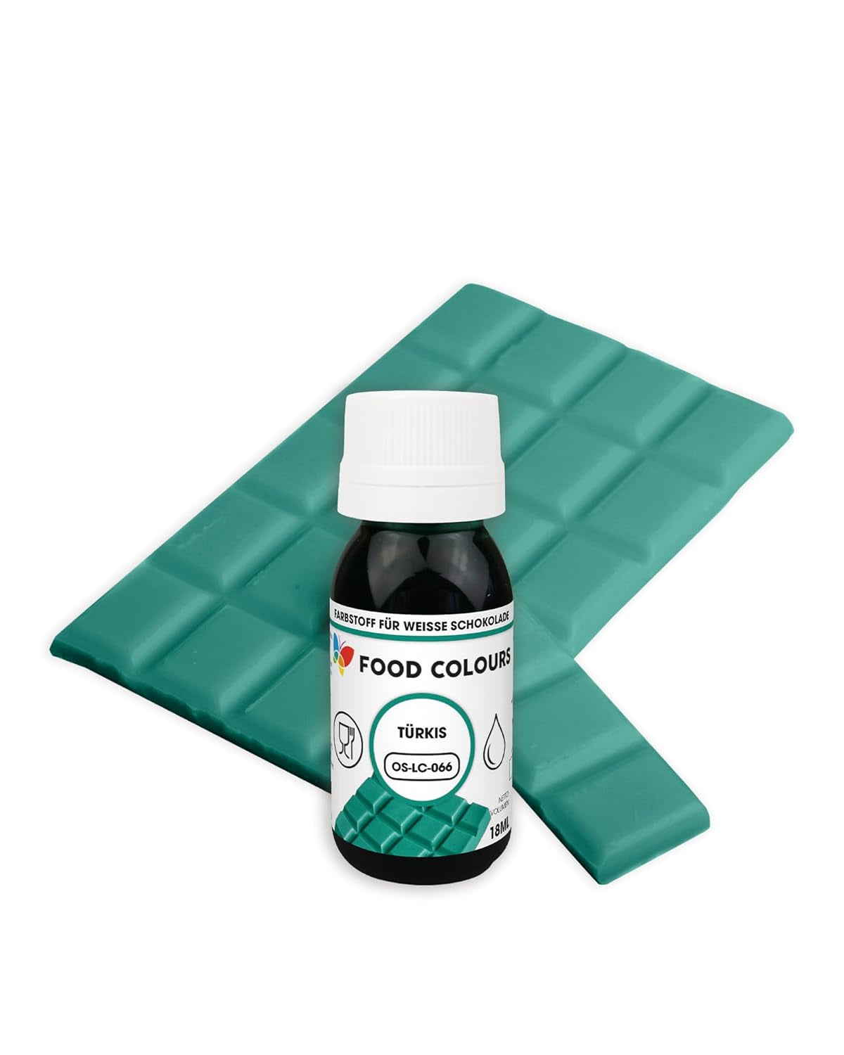 Coloranți alimentari OS-LC VERDE ÎNCHIS 18 ml Colorant alimentar pentru ciocolată albă, praline, creme, produse de patiserie grase, decorațiuni pentru torturi și tarte