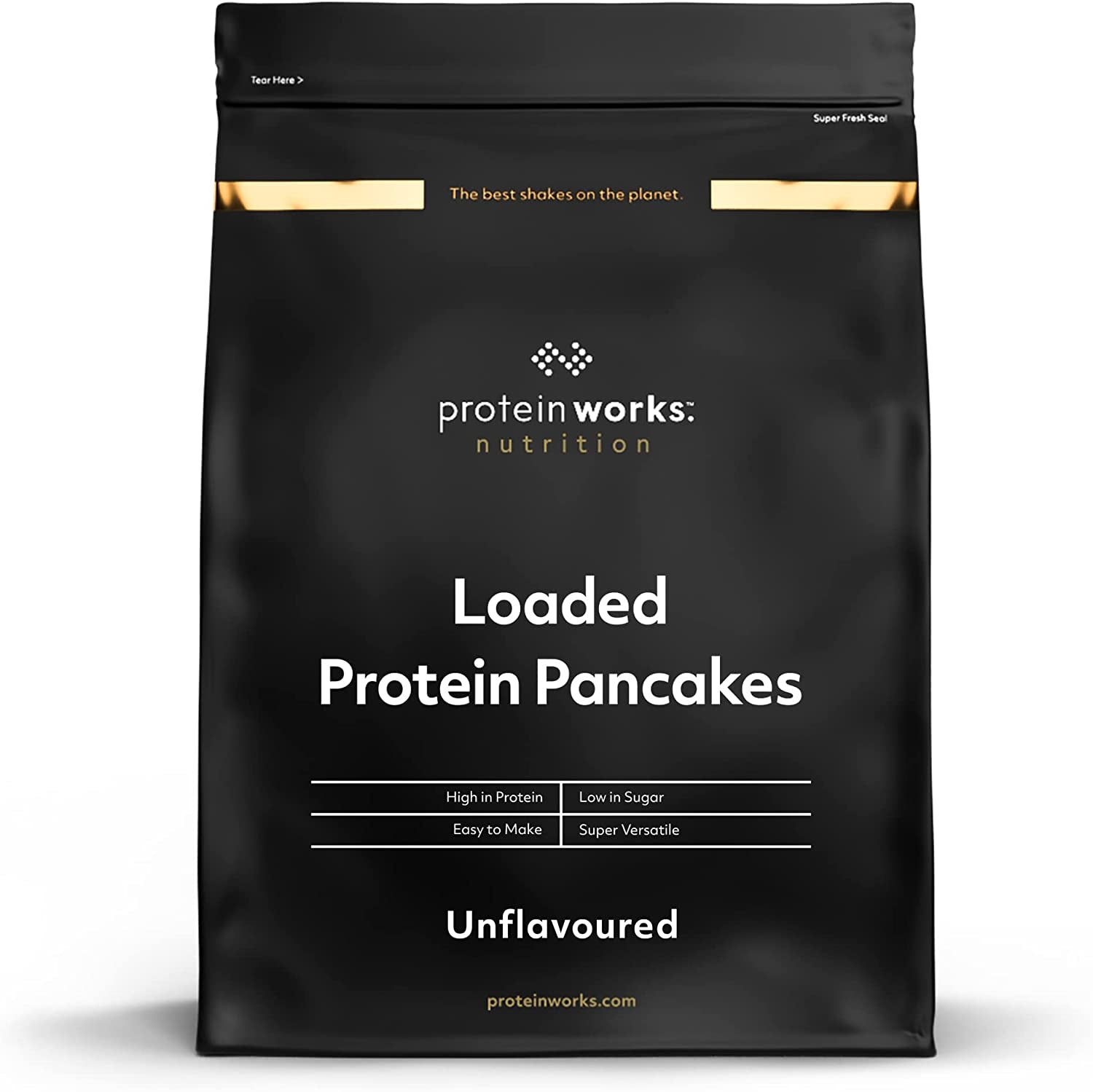 Protein Works - Loaded Protein Pfannkuchen | Premium Pfannkuchen Mischung | Eiweiß Pancakes | Protein Pancakes | 8 Servings | Natürlich | 500G Mixture for baking and cooking Naty Shop 1 Kg (1Er Pack) Natürlich