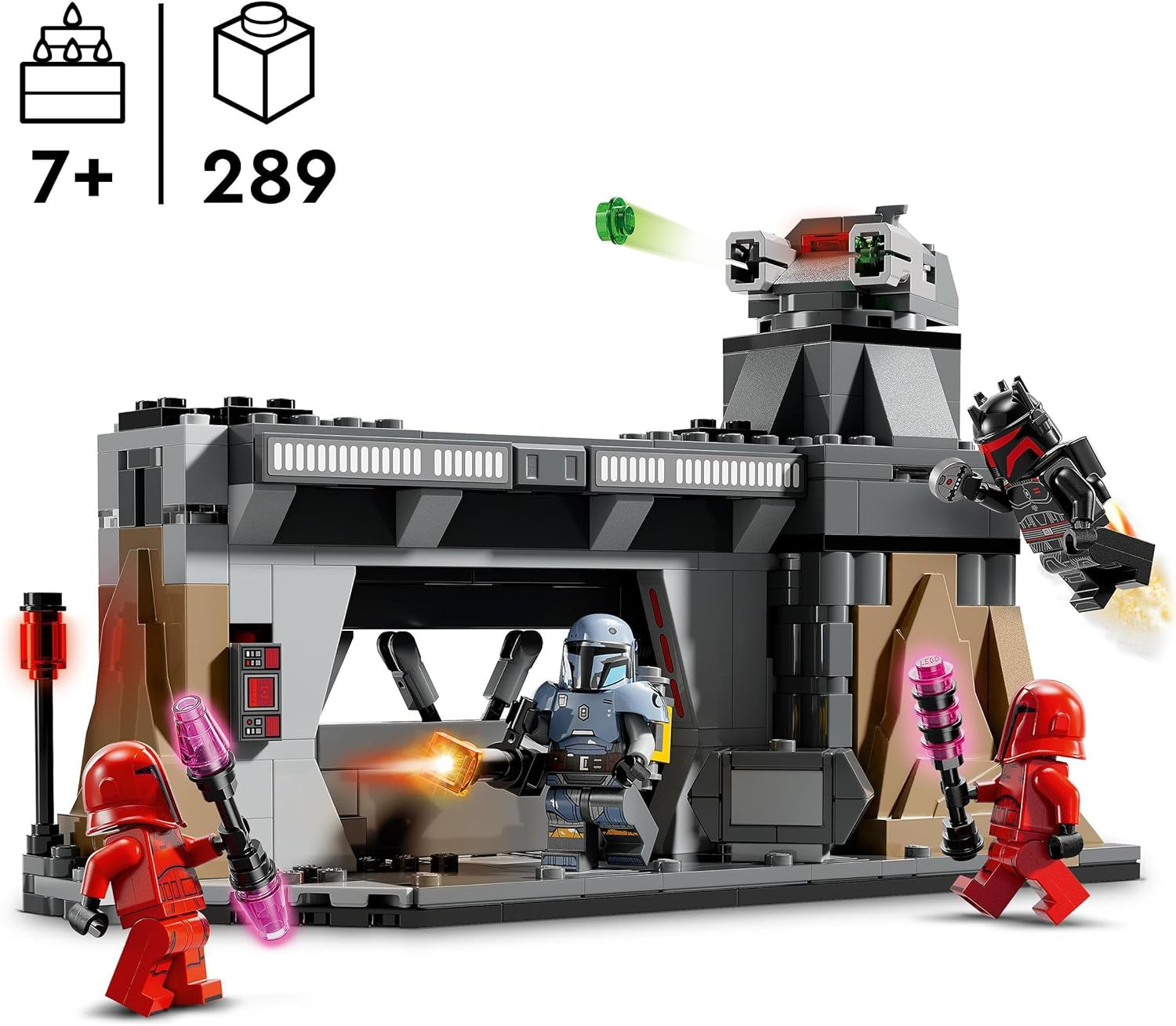 LEGO Star Wars: The Mandalorian Duel between Paz Vizsla and Moff Gideon, collectible building toy for children, gift idea for creative boys and girls over 7 years old, Mandalorian toy 75386 Building sets Beuche den LEGO-Store